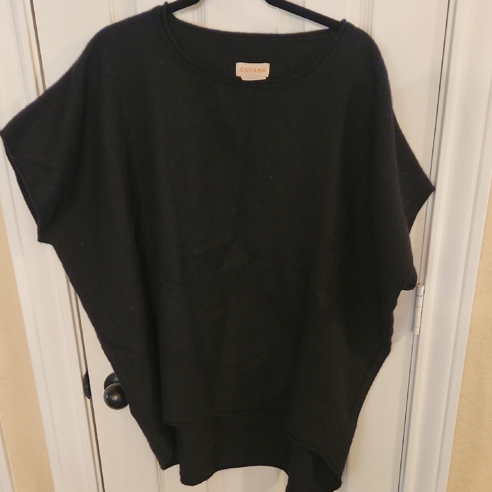 Cuyana Black Alpaca Sweater, One Size